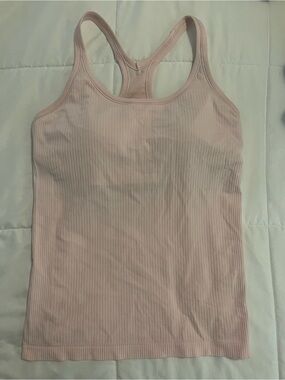 lululemon athletica Pink Ribbed Racerback Tank